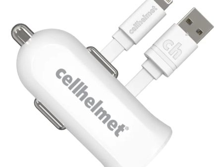 2.4A Car Charger + 3  Flat Apple Lightning Cable Discount