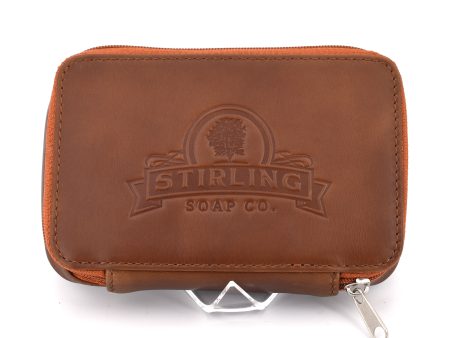 Premium Leather Razor Blade Case - Caramel For Cheap