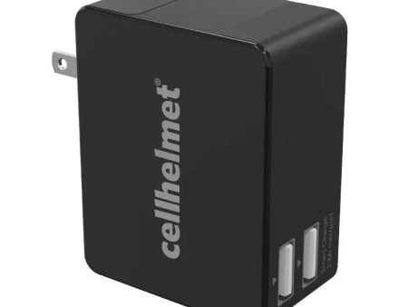 2.4A Smart Wall Charger - Dual Port Black Online Sale