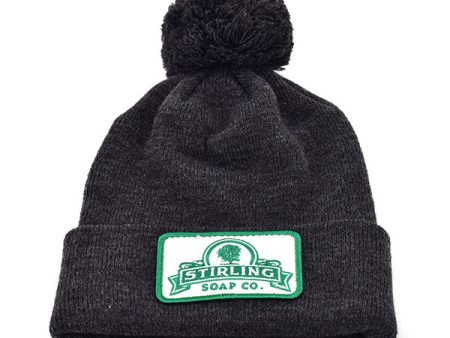 Pom Pom Beanie - Charcoal For Discount