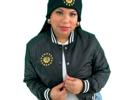 El Salvador Black Varsity Jacket Embroidery Shield - Unisex Sale