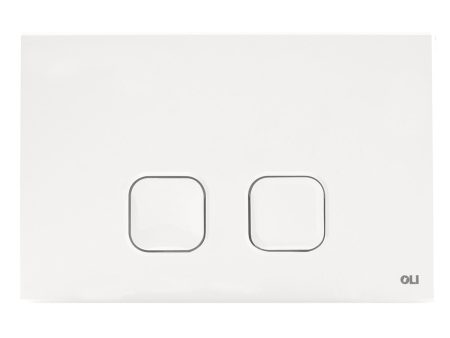 Double button plate OLI PLAIN White For Sale