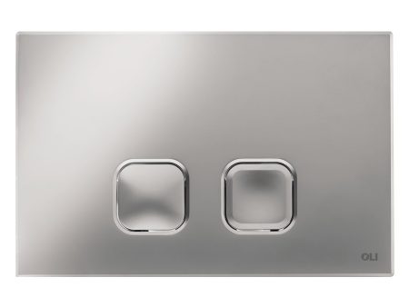 Double button plate OLI PLAIN Polished Chrome For Discount