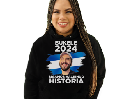 Nayib Bukele President 2024 Reelection Black Hoodie El Salvador - Unisex Hot on Sale