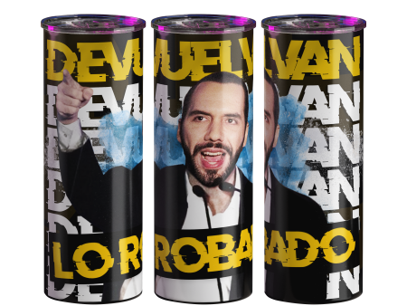 Nayib Bukele Tumbler | Devuelvan Lo Robado | 20 oz For Sale