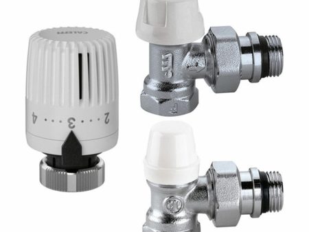 Complete angle thermostatic kit for iron pipes diam. 1 2 Caleffi for radiators For Cheap