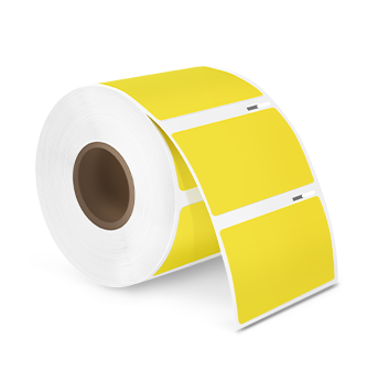 2.25”x1.25” Direct Thermal Label, Compatible with Zebra, Dymo, Rollo Label Printers, BPA Free (1000 Labels, Yellow) Supply