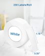 Thermal Label Tape Reel 0.59 ×1.18  Waterproof Tear-Resistant Sticker Labels Replacement for Polono P10 Label Maker, 230 Labels Reel (White) Hot on Sale