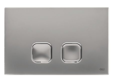 Double button plate OLI PLAIN Satin Chrome Online