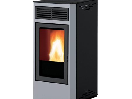 Italiana Camini Yulia 7 kW air pellet stove light grey Online Sale