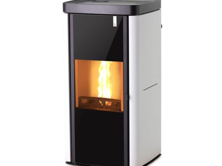 Multi-fuel stove Girolami Soft 26 white 26 kW hydro + DHW kit Online Sale