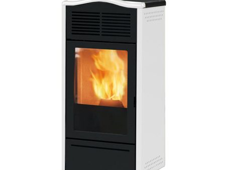 Italiana Camini Piro2 7 kW air pellet stove in matt white For Cheap