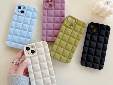 3D Grid Silicone Shockproof Phone Case for iPhone Fashion