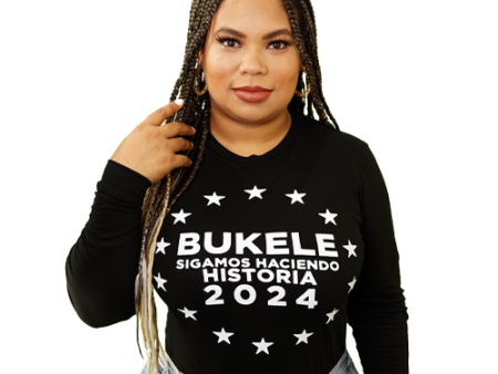 Nayib Bukele Black Long Sleeve T-shirt Reelection 2024 - Unisex Fashion