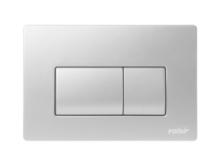 Valsir P1 white mechanical plate with double button Online Sale