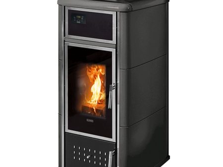 Klover Belvedere 20 26 kW Idro wood stove + Matt Black ACS kit Cheap