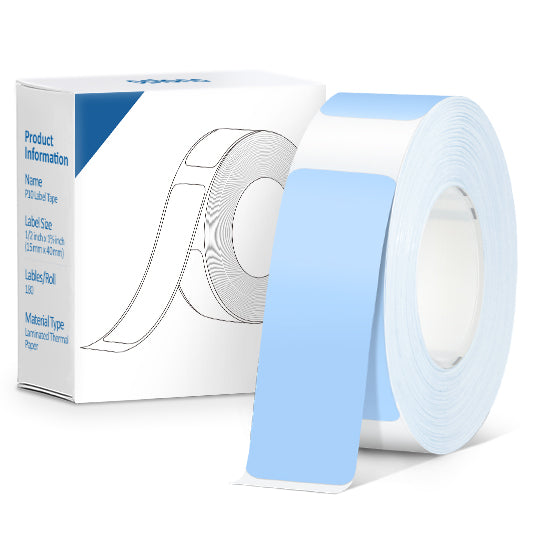 Thermal Label Maker Tape Adapted P10 Label Maker, Standard Laminated Office Labeling, 15mmx40mm 0.5x1.57inch, 180 Labels Roll, P10 Thermal Printing Label Paper (Blue) Online now