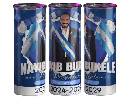 El Salvador Tumbler | Nayib Bukele Victory 2024-2029 | 20 oz For Discount