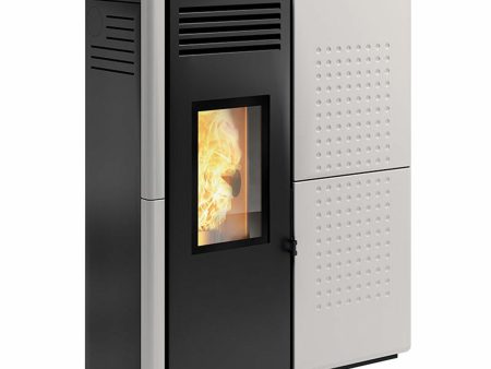 Caminetti Montegrappa Fendor SXS12 pellet stove 13.4 kW with ducted air White For Sale