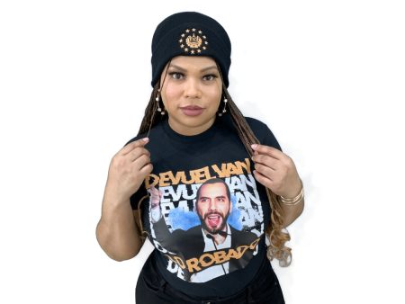 Nayib Bukele Black T-shirt  “Devuelvan Lo Robado”  El Salvador Sale