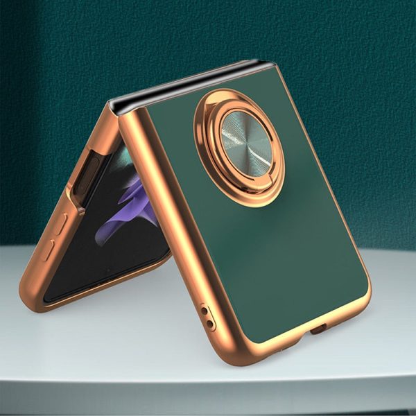 Luxury Plating Silicone Ring Holder Case For Samsung Galaxy Z Flip Series Supply