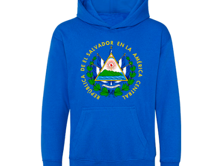 El Salvador Shield Blue Hoodie  -  Unisex Discount