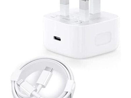 Dual Set | 20W Fast Charging Mains Wall Plug & USB-C Cable For Discount