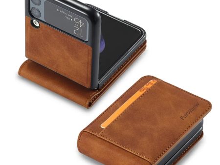 Leather Card Wallet Case For Samsung Galaxy Z Flip on Sale