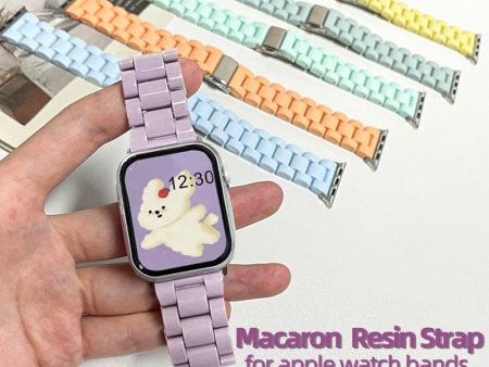 Candy Colour Resin Strap for Apple Watch For Discount