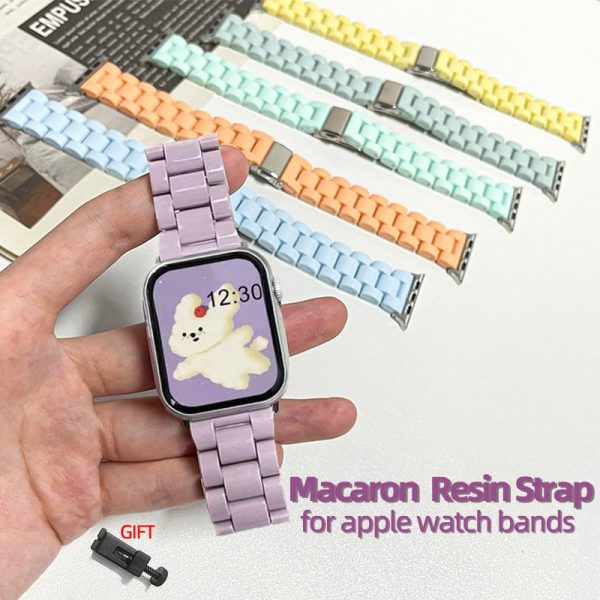 Candy Colour Resin Strap for Apple Watch For Discount