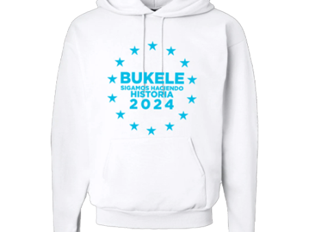 Nayib Bukele 2024 Reelection White Hoodie El Salvador - Unisex For Sale