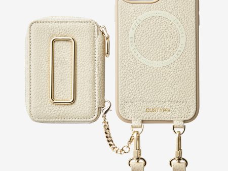 Original Design Set- Crossbody Square Stand Wallet Wireless Charging Phone Case Set For Sale