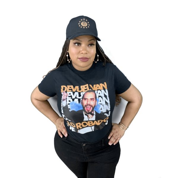 Nayib Bukele Black T-shirt  “Devuelvan Lo Robado”  El Salvador Sale