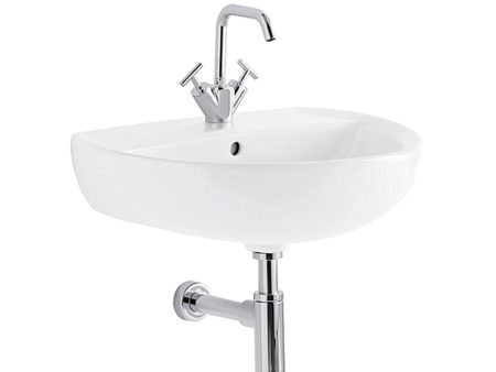 Geberit Colibrì 55 cm single hole wall-mounted washbasin in glossy white Cheap