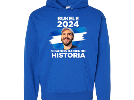 Nayib Bukele President 2024 Reelection Blue Hoodie El Salvador - Unisex For Discount