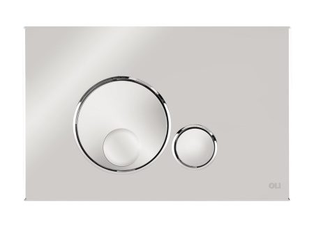 OLI GLOBE double button plate in polished chrome Sale