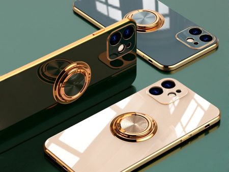 Luxury Royal Plating Ring Holder Phone Case For iPhone on Sale