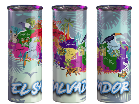 El Salvador Tumbler | El Salvador Map | 20 oz For Discount