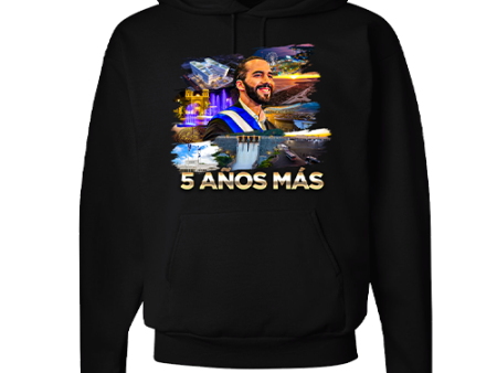 Nayib Bukele Black Hoodie “5 Años Más” El Salvador - Unisex For Sale