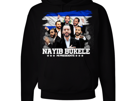 Nayib Bukele Black Hoodie “Mi Presidente” El Salvador - Unisex For Cheap