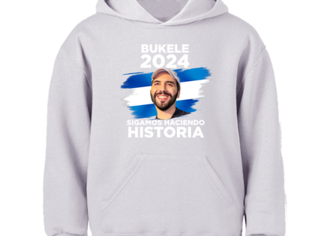 Nayib Bukele President 2024 Reelection Grey Hoodie El Salvador - Unisex Hot on Sale