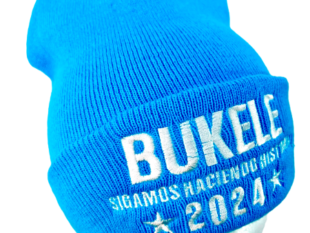 Nayib Bukele “Sigamos Haciendo Historia” Light Blue Beanie- Unisex Online now