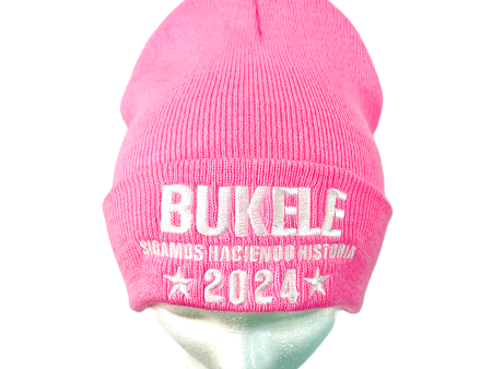 Nayib Bukele “Sigamos Haciendo Historia” Pink  Beanie- Unisex For Discount